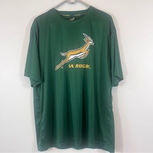 Official Licensed South African Springboks Rugby Shirt Green Size XL